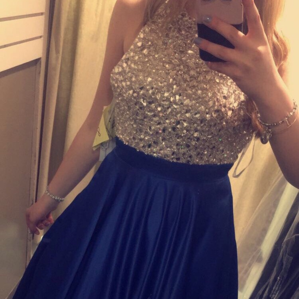 Royal blue ballgown/ prom gown